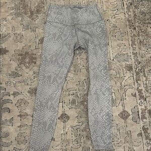 Gray Snake Print Leggings